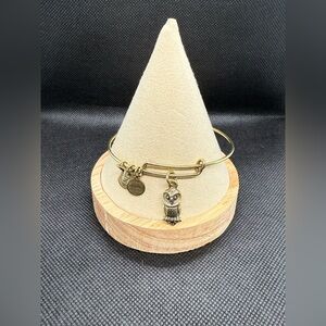 🦉ALEX AND ANI🦉Owl Charm Bangle in Shiny Gold/EUC